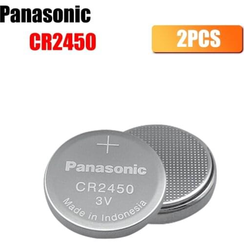 2pcs Panasonic CR2450 button cell coin battery 3V 2450 ECR2450 KCR2450 5029LC LM2450 lithium Battery ,Cosmosnewland