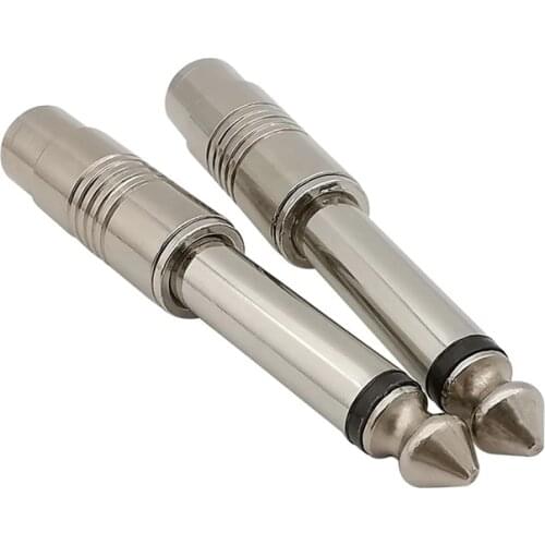 5Pcs/lot 6.5mm 1/4" Male Plug to RCA Female Jack Audio Mono Adapter 6.5mm Mono Audio Adapter Connector TS for Home KTV Use