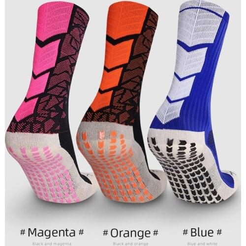 New Football Socks Anti Slip Soccer Socks Men Sports Socks Knee High Good Quality Breathable Absorb Sweat 10 Colors