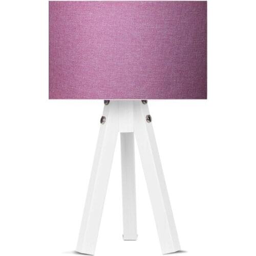 New Karino Deco 3 Legged Fabric Lampshade Pink Hood White Feet Lampshade