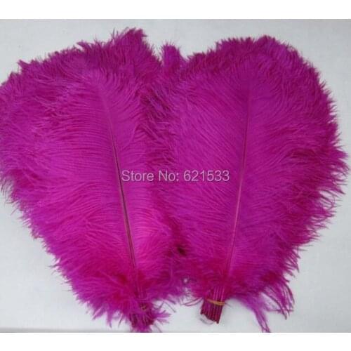 Wholesale!50Pcs/lot Hot Pink/Rose Pretty Lovely Natural OSTRICH FEATHERS 18-20inch/45-50cm freeshipping