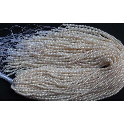 Wholesale Real Pearl Bead 5-6mm 15'' White Natural Freshwater Pearl Real Pearl Bead Loose Beads
