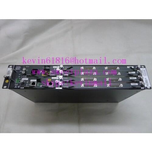 Original ZTE ZXDSL 9806H chassis with 4 cards, AC+DC dual power module. FiberCore