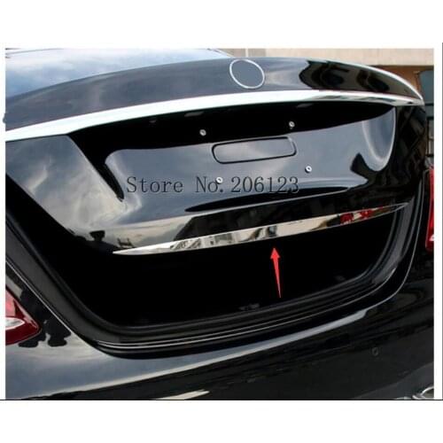 For Mercedes Benz 2016 2017 2018 E Class W213 Rear Trunk Steamer Trim Stainless Steel Door Sill Chrome Car Styling