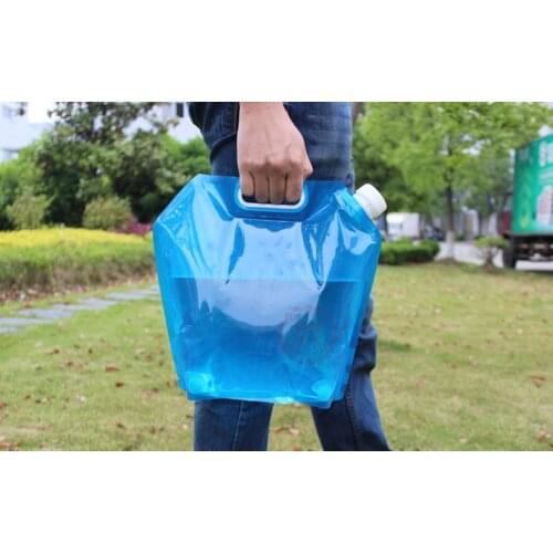 Outdoors camping supplies portable PE plastic material, collapsible water bags 5L tour carrier bucket portable