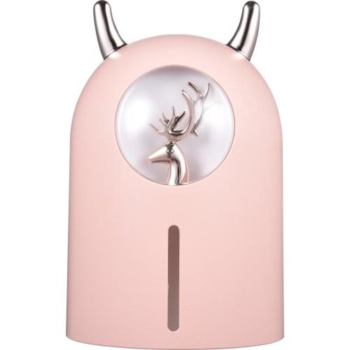 Portable USB Cool Mist Humidifier 600ML Aroma Essential Diffuser with 7 Kinds of LED Light Desktop Air Humidifier for Home Car