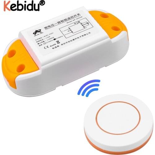 Latest Universal 433Mhz RF Wireless Remote Controls + AC 85V ~ 250V 110V 220V 1CH Switch Relay Receiver Module Blue/Orange