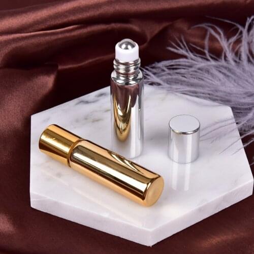 With Glass Roller Balls Aromatherapy Perfumes Lip Glass Roll on Bottle 1 Roller 5ml Essential Oil Roller Bottles