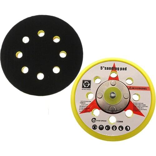 5" 125mm Polishing Sander Backer Plate Napping Hook Loop Sanding Disc Pad New