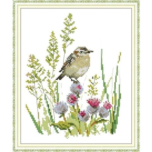 Everlasting Love Little Bird Chinese Cross Stitch Kits Ecological Cotton Clear Stamped Printed 11 DIY Gift Christmas Decoration