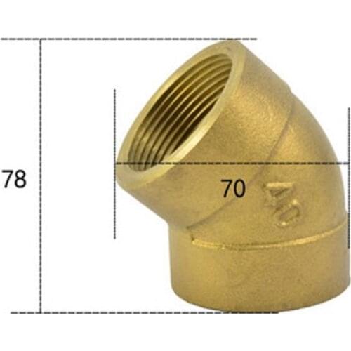 1-1/2" BSPP Euqal Female Brass 45 Degree Elbow Pipe Fitting Coupler Connector Water Gas Oil