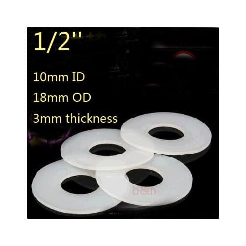 1/2'' 10*18*3 silicon rubber sealing ring Silicone seals plain flat washer High temperature Corrugated pipe silicone gasket