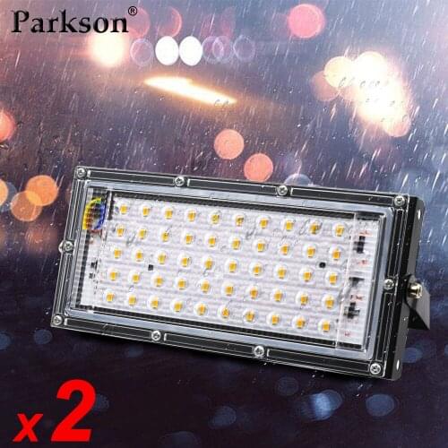 2Pcs/lot Led Flood Light 50W Waterproof IP65 AC 220V 240V Floodlight LED Spotlight Outdoor Garden Lighting Led Reflector