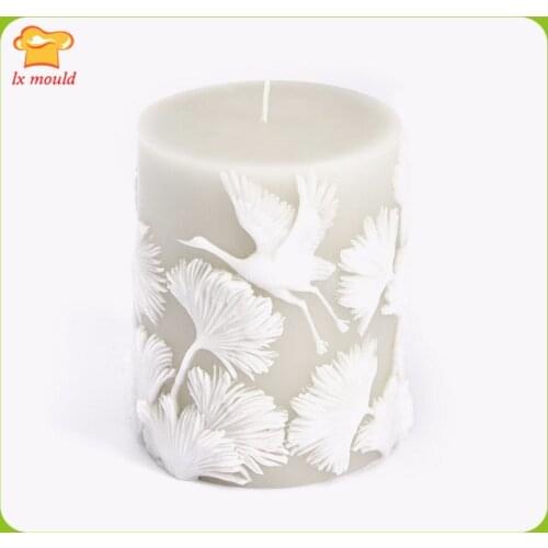 2018 new flowers birds decorative candles home silicone mold wedding DIY cylindrical silicone mold