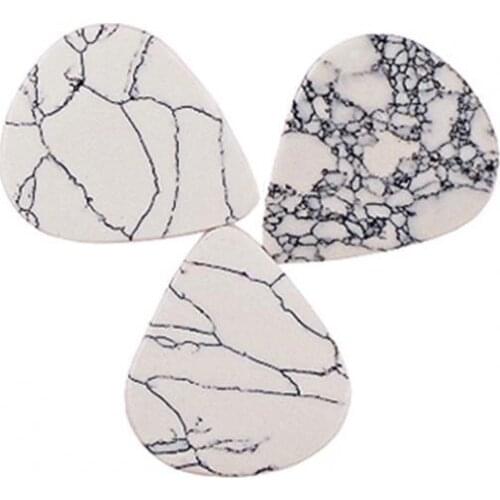 3Pcs guitar picks wear-resistant and exquisite new imitation malachite smooth instrument finger picks acoustic music picks