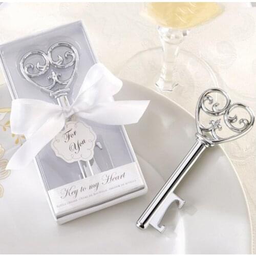 300PCS "Key to my heart" Wine Bottle Opener Giveaway Gift Home Party Practical Creative Favor Wedding Favors and Gifts For Guest