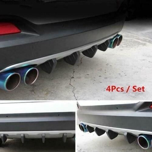 4pc Universal Car rear bumper cast shark spoiler for Volvo S40 S60 S80 S90 V40 V60 V70 V90 XC60 XC70 XC90