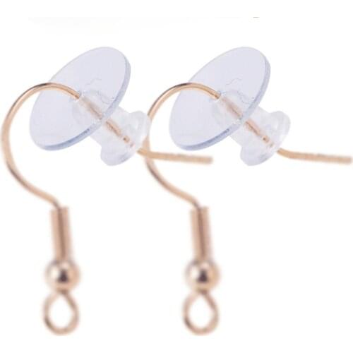 50pcs/lot 10mm Round Plastic Anti Pain Cushion For Earrings Clasp Earring Stud Soft Gasket Spacers Jewelry Accessories Wholesale