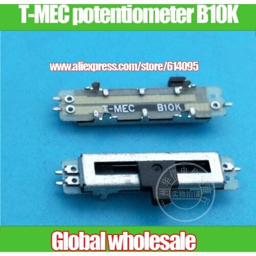 8pcs T-MEC 28MM patch foot straight slider fader potentiometer B10K / handle length 3MM / side handle