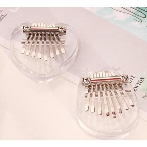 8-Tone Transparent Faux Crystal Mini Kalimba Thumb Piano Cute Musical Instrument Kalimba Finger Piano Beginner Gift