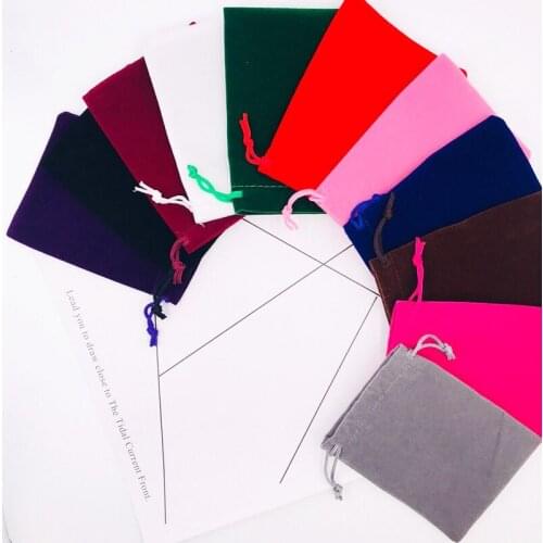 9x12cm Velvet Drawstring Bags For Fashion Jewelry Toys Cosmetic Clothes Packaging Storage Custom Jewelry Gift Bag Pouches 20pcs