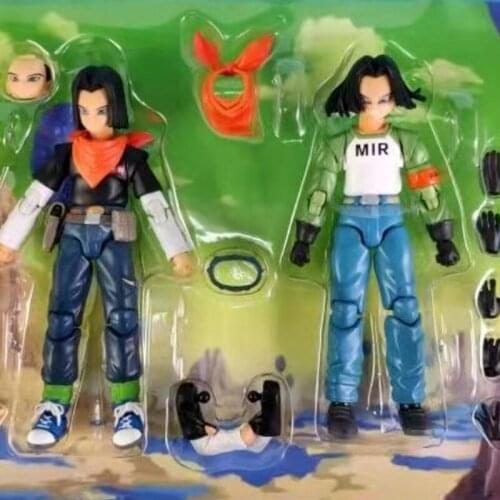 Anime Peripheral E-Class Adventurer Magic Deed Movable Dragon Ball SHF Cyborg No. 17 No. 18 Super Movable Doll Model Toy Gift