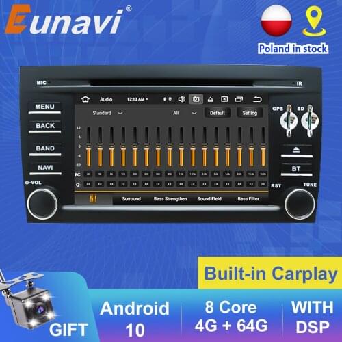 Eunavi 9" HD 2 DIN Android car radio for Porsche Cayenne/ Cayenne S/Cayenne GTS 2003-2010 2DIN navigation auto audio Car stereo