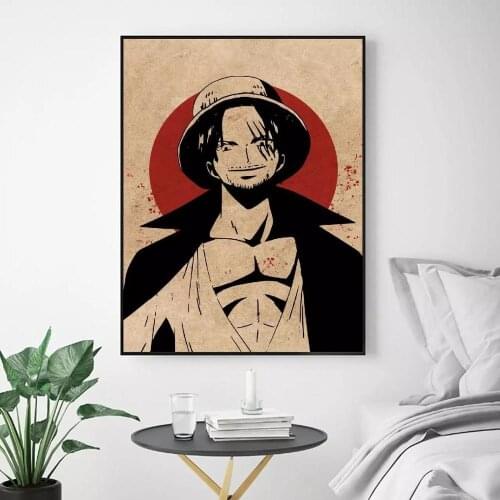 Home Decoration Canvas HD Shanks One Piece Anime Anime Prints Poster Painting Living Room Wall Art Modular Picture Frame
