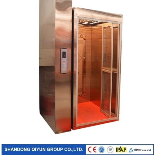 Qiyun Ce approved house lift CE approved 1.0-3.0m home lift hydraulic villa elevator for elderly people