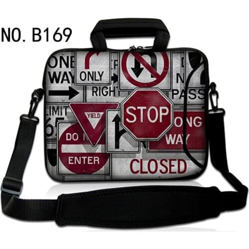 Traffic sign laptop bag 13.3 15.6 14 17 Notebook Bag Sleeve For Macbook Air Pro 13 15 Computer Shoulder Handbag Briefcase Bag