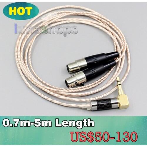 Hi-Res Silver Plated XLR 3.5mm 2.5mm 4.4mm Earphone Cable For Audeze LCD-3 LCD-2 LCD-X LCD-XC LCD-4z LCD-MX4 LCD-GX LN006381
