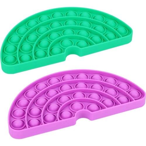 Antistress Fidget Toys Semicircle Shape Push Bubble Fidget Sensory Toys Simpl Dimmer Stress Relief Hand Squeeze Toys Kids Gifts