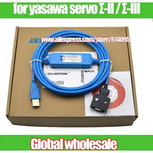 1pcs servo debugging cable USB-JZSP-CMS02 for yaskawa / usb to rs232 adapter for yasawa servo E-II / E-III series