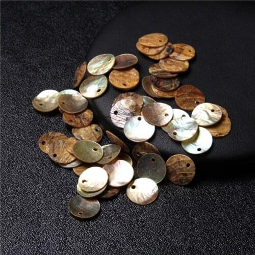 12mm Coin Round Yellow Shell Beads Charms Disc Natural Mother of Pearl Beads for Jewelry Making MOP Slice Necklace Earrings DIY