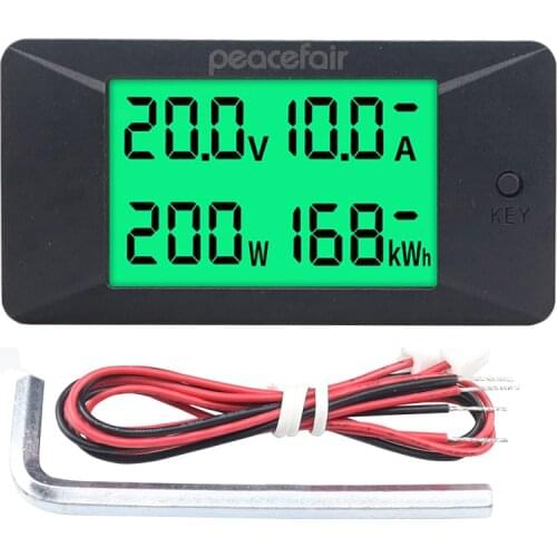DC 0-300V 0-300A 100A 200A Voltmeter Ammeter Wattmeter Digital LCD Voltage Amps Power Energy Multi-Function Battery Tester