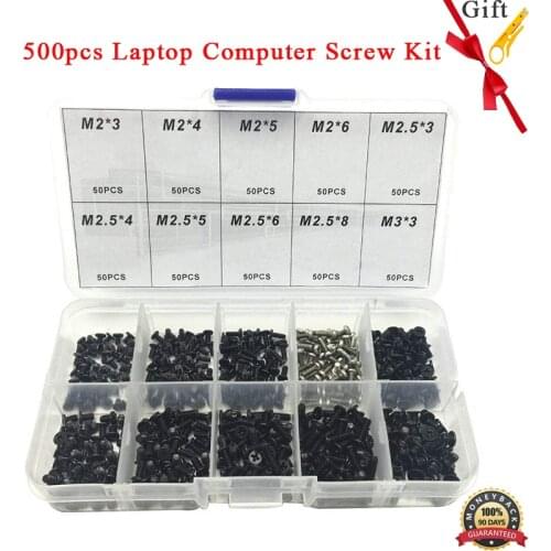 500pcs Laptop Notebook Computer Screw Kit Set for IBM HP Dell Lenovo Samsung Sony Toshiba Gateway Acer Assemble Repair Screw