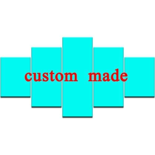 Wall Art Customized HD Printed Painting Custom Made Canvas Picture Frame 5 Panel Modular Poster Home Decor Photo