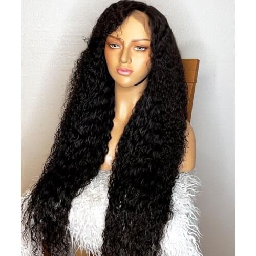 Heavy Density Kinky Curly Lace Front Wigs 13x3 Synthetic Lace Wigs with Bay Hair Bleached Knots Soft Fiber Hair