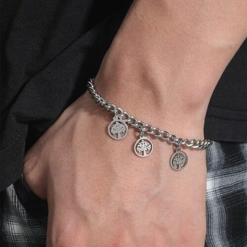 316Stainless Steel Adjustable Men&Woman Bracelet DIY Hand Inlaid Round Card Cold Wind Individual Character Bracelet