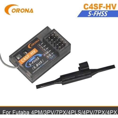 CORONA C4SF-HV S-FHSS/FHSS 2.4GHz Compatible Receiver SBUS For 4PM 3PV 3PK 4PKS 7PX T14SG T8J T10J 4PX RC Car Boat Receiver