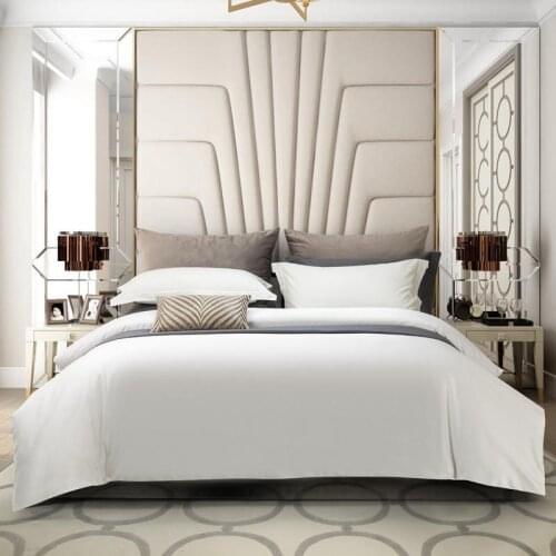 Luxury Bedding Set 1000TC Long Staple cotton solid color Duvet Cover with Zipper Soft Breathable Quality Bed sheet pillow shams