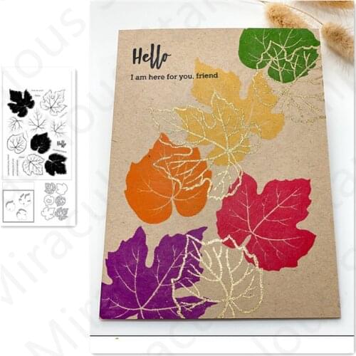 Christmas Leaves Clear Metal Cutting Dies Handmade for DIY Photo Album Decoration Scrapbooking Embossing Template Stamp