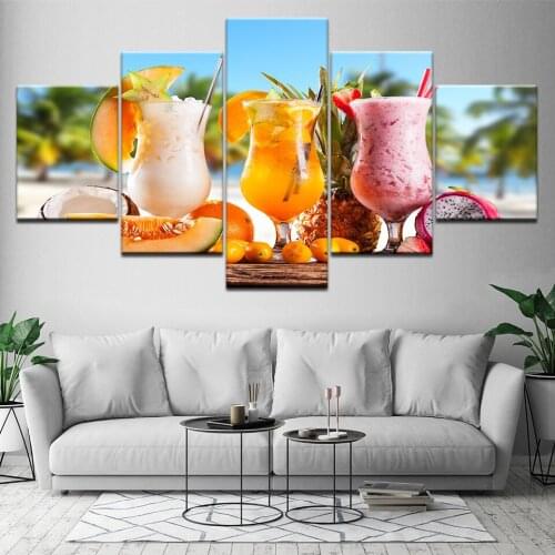 The Sex on the Beach fruit juice 5 Piece Wallpapers Art Canvas Print modern Poster Modular art painting Living Room Home Decor