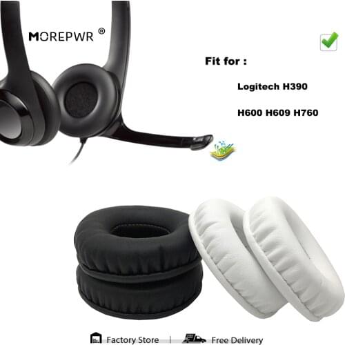 Replacement Ear Pads for Logitech H390 H600 H609 H760 H-390 Headset Parts Leather Cushion Velvet Earmuff Earphone Sleeve Cover