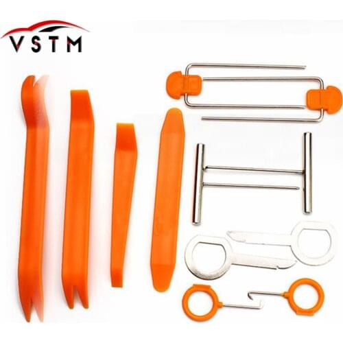 12pcs/set Car Panel Removal Tools Automobile Radio Panel Door Clip Trim Dash for Audio Removal Installer Pry Repair Tool Sets