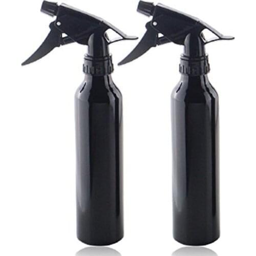 2pcs Aluminum 8oz Black Spray Water Bottle For Tattoo Accessories Supply