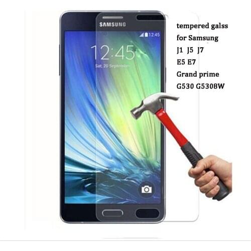 200pcs/lot 2.5D Tempered Glass Screen Protector for Samsung Galaxy J1 J5 J7 2016 E5 E7 Grand Prime G5308W