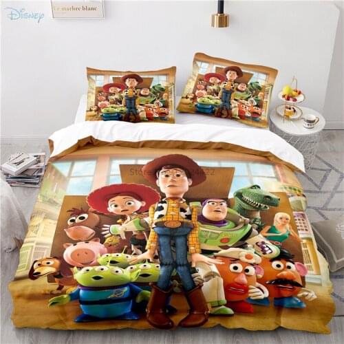 3D Disney Toy Story Bedding Set Printed Duvet Cover Pillowcases 2/3pcs Europe USA Australia Single Double Queen King Bed Linens