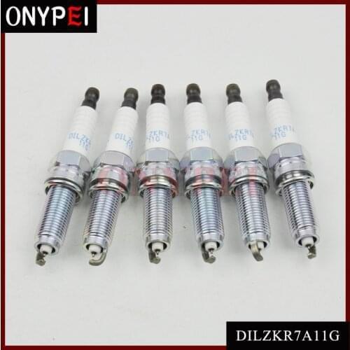 4-6pcs 12290-R71-L01 DILZKR7A11G Dual Iridium Spark Plug For Honda Accord Acura 3.5L Odyssey Pilot DILZKR7A-11G 12290R71L01
