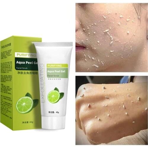 40g Exfoliating Gel Face Scrub Peeling Gel Cleansing Whitening Lemon Vitamin C Remove Acne Blackhead Treatment